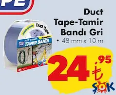BOSS TAPE DUCT TAPE - TAMİR BANDI GRİ 48 MM X 10 M BOSS TAPE DUCT TAPE - TAMİR BANDI GRİ 48 MM X 10 M